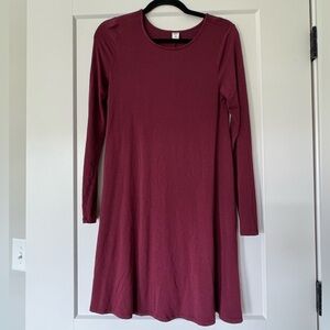 Old Navy Maroon Long Sleeve Swing Dress Size SP
